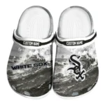 Chicago White Sox Clogs - Custom Wave Swirl Black White 1 chicago-white-sox-clog-custom-wave-swirl-black-white-best-selling.webp