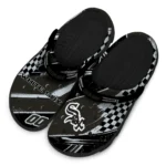 Chicago White Sox Clogs – Custom Checkered Streaks Black 1