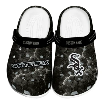 Chicago White Sox Clogs - Personalized Cracked Energy Black