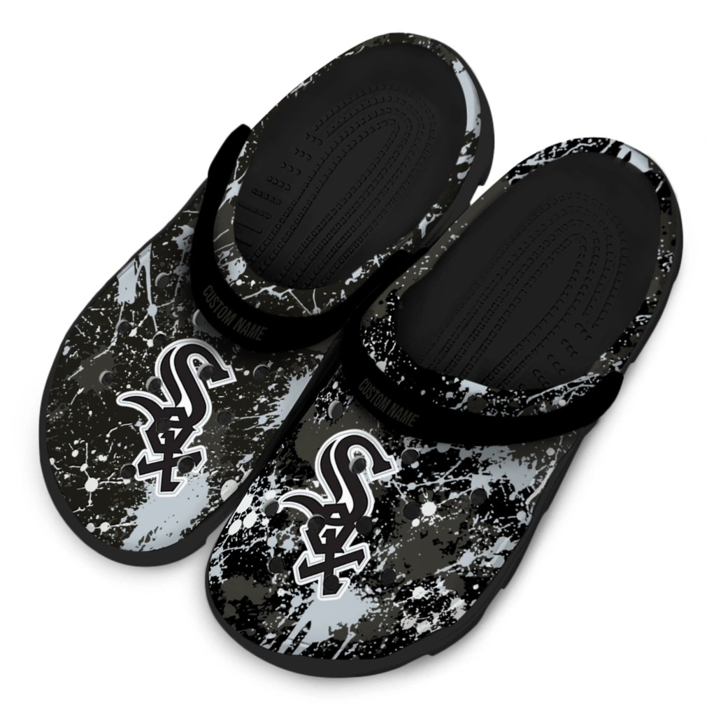 chicago-white-sox-clog-personalized-splatter-splash-black-latest-model.webp