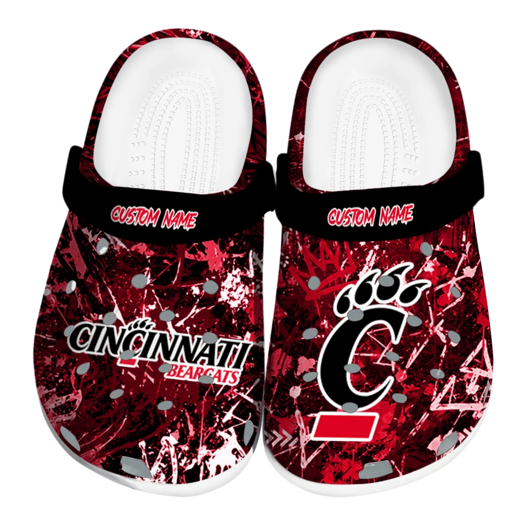 cincinnati-bearcats-clog-customized-graffiti-burst-red-black-best-selling.webp cincinnati bearcats clog customized graffiti burst red black best selling