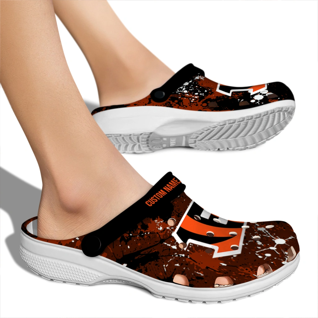 cincinnati-bengals-clog-custom-splatter-splash-orange-black-fashion-forward.webp