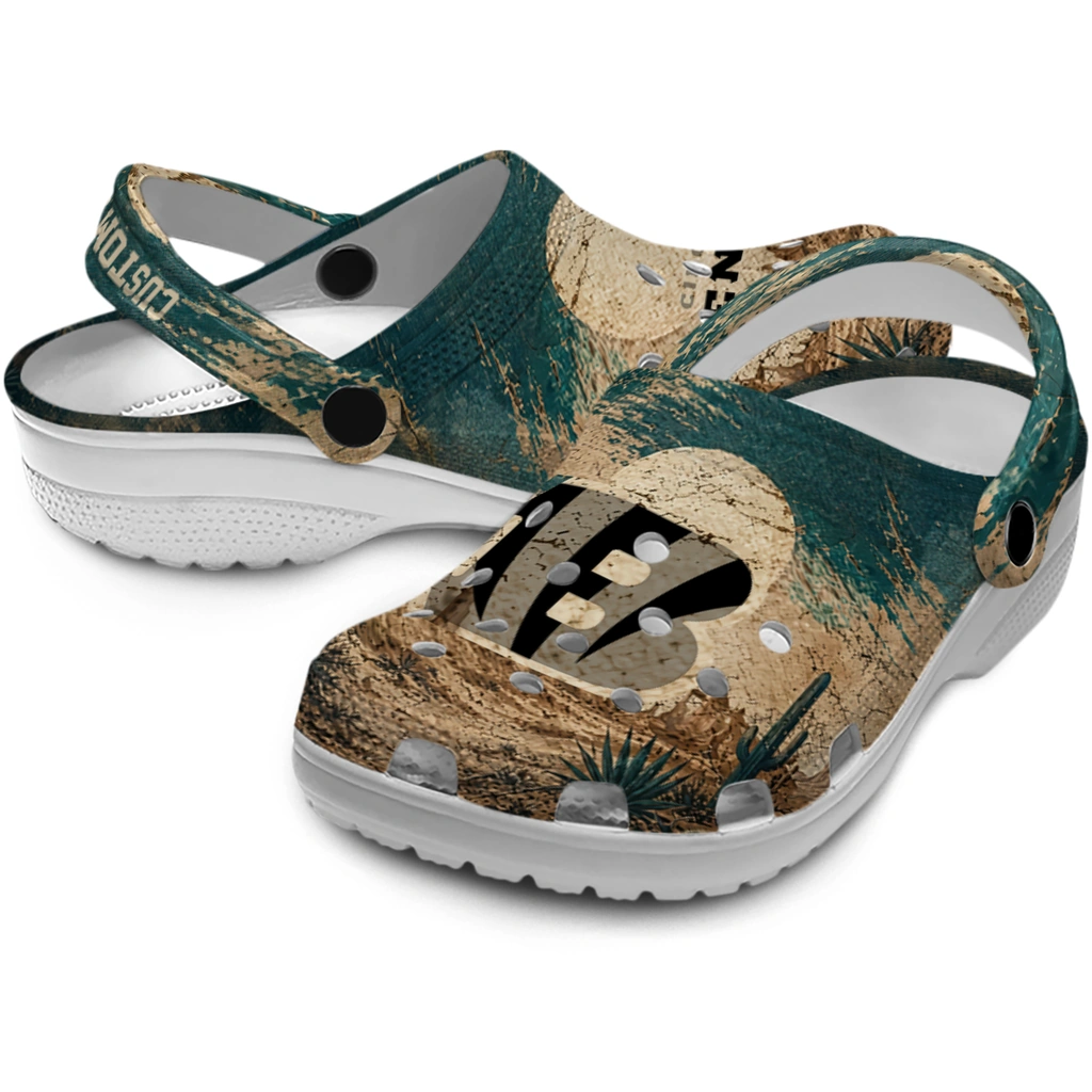 cincinnati-bengals-clog-personalized-cracked-landscape-fir-green-beige-high-quality.webp