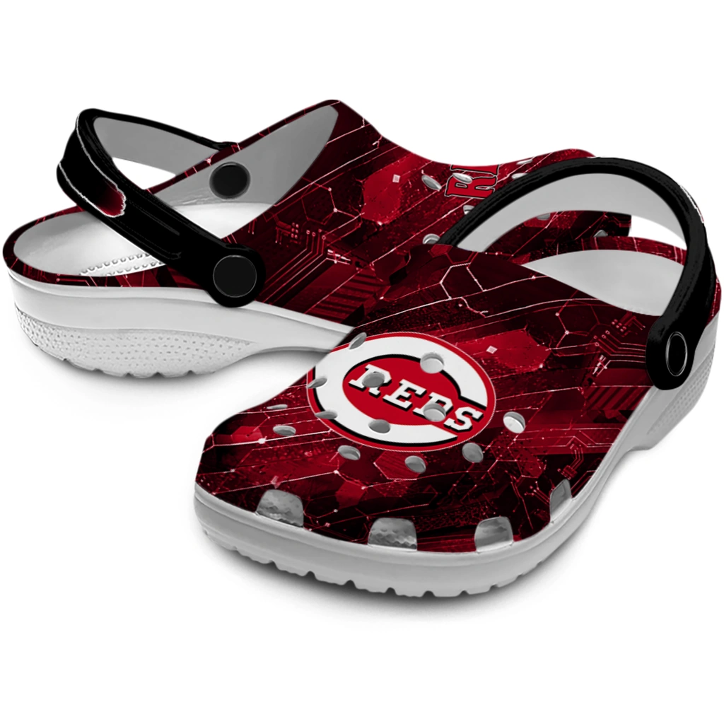 cincinnati-reds-clog-personalized-circuit-geometry-red-black-high-quality.webp