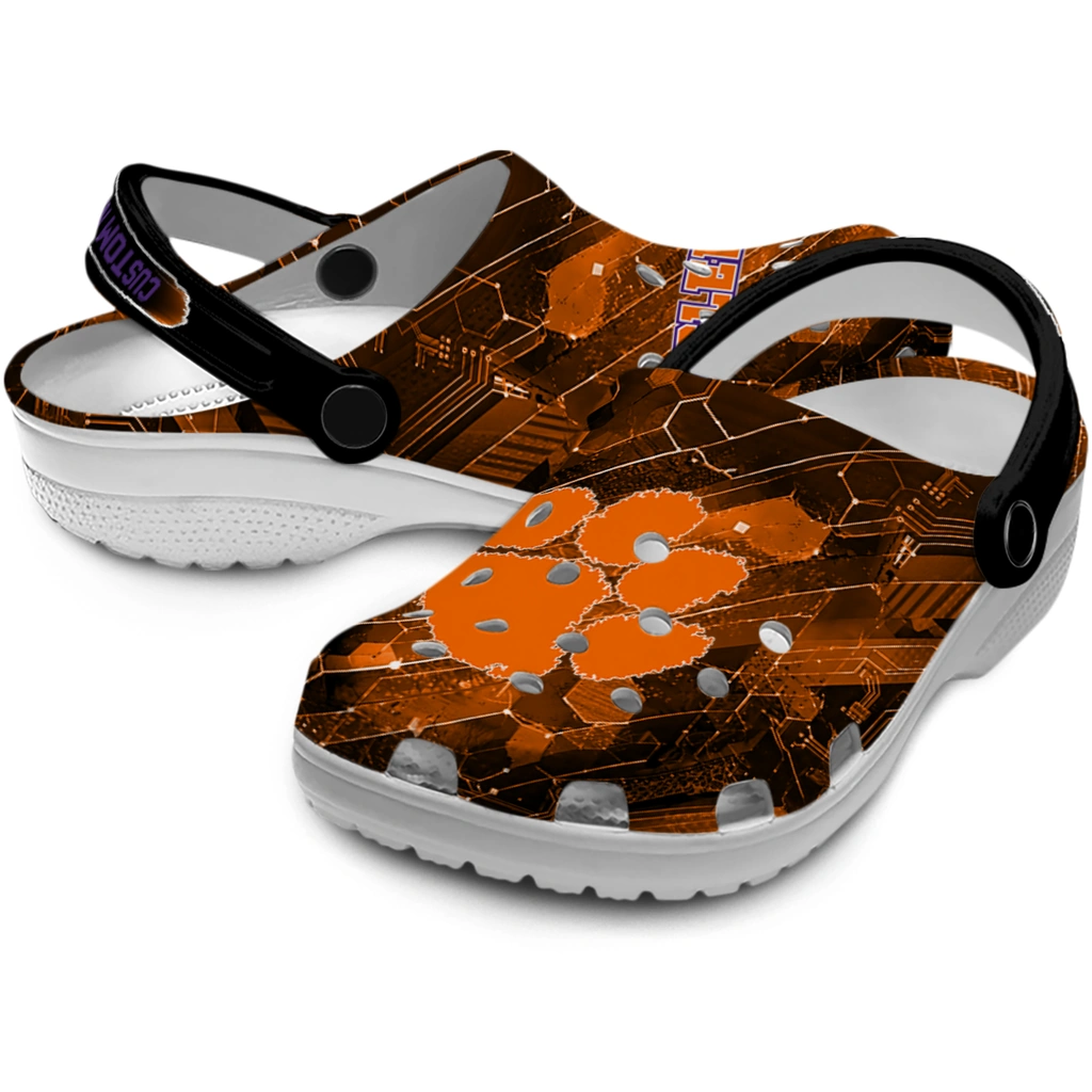 clemson-tigers-clog-custom-circuit-geometry-orange-black-high-quality.webp