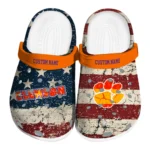 Clemson Tigers Clogs - Custom Distressed Stripes Orange Red Blue 1 clemson-tigers-clog-custom-distressed-stripes-orange-red-blue-best-selling.webp