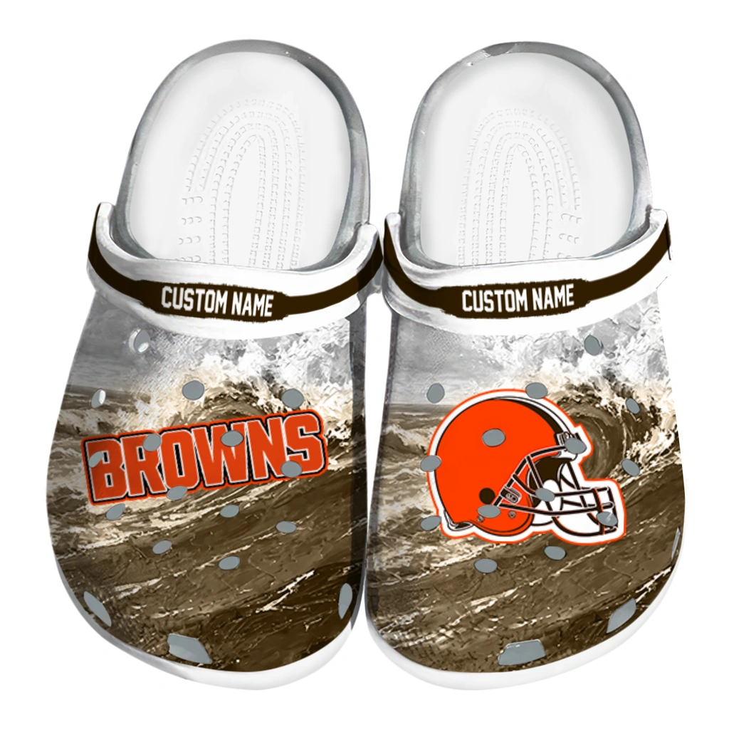 cleveland-browns-clog-personalized-wave-swirl-brown-white-best-selling.webp cleveland browns clog personalized wave swirl brown white best selling