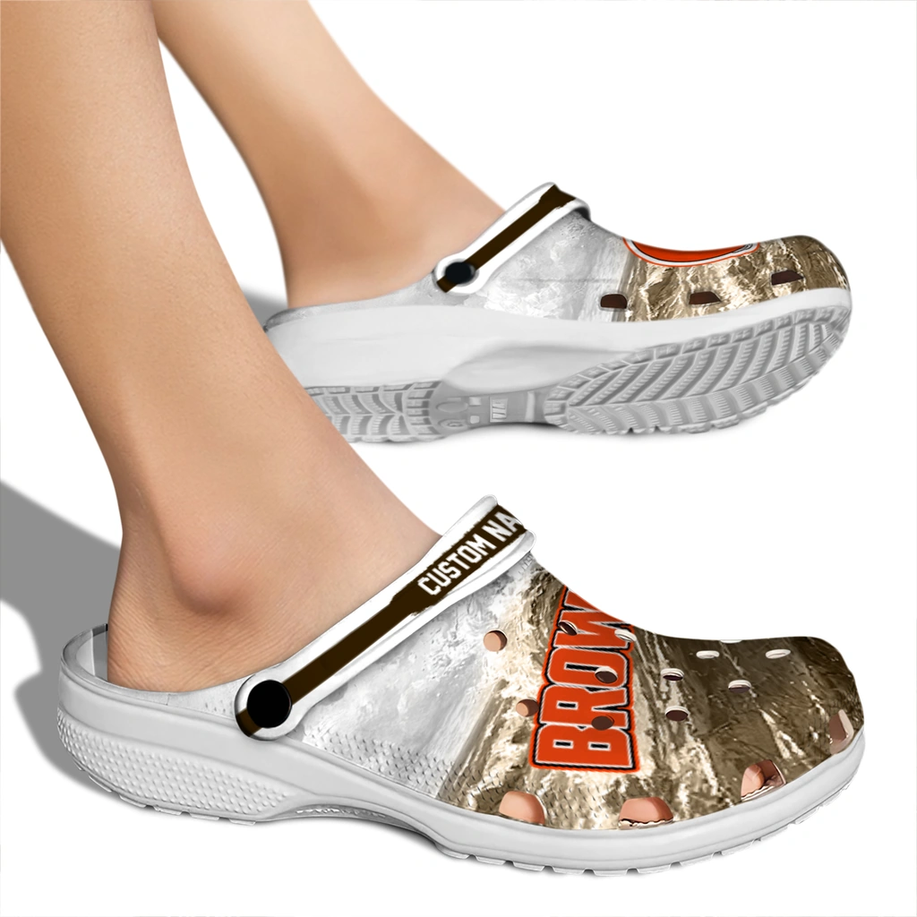 cleveland-browns-clog-personalized-wave-swirl-brown-white-fashion-forward.webp