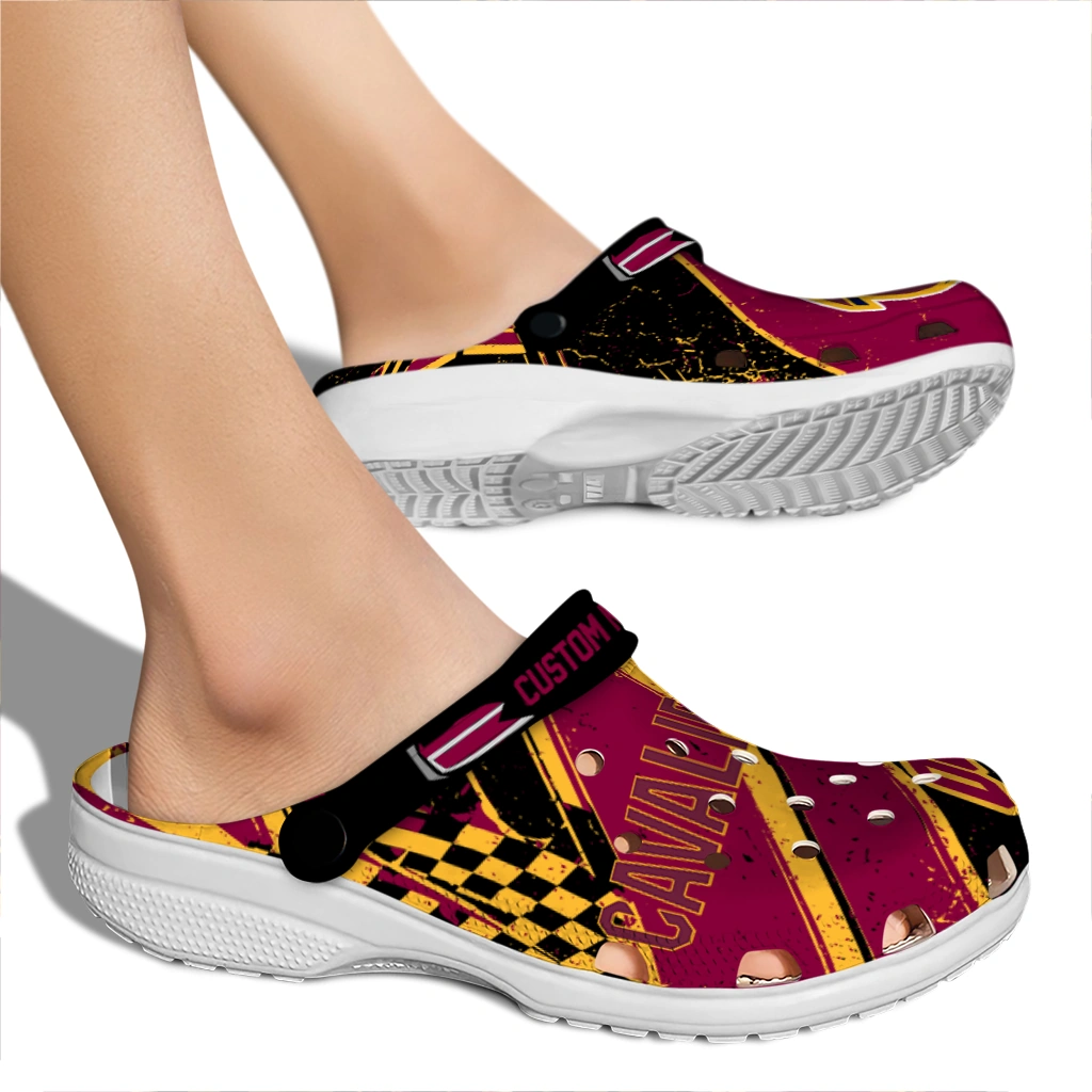 Cleveland Cavaliers Clogs - Custom Circuit Geometry Wine Black 2