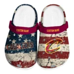 Cleveland Cavaliers Clogs - Custom Distressed Stripes Wine Red Blue 1 cleveland-cavaliers-clog-custom-distressed-stripes-wine-red-blue-best-selling.webp