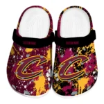 Cleveland Cavaliers Clogs - Customized Splatter Splash Wine Black 1 cleveland-cavaliers-clog-customized-splatter-splash-wine-black-best-selling.webp