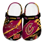 Cleveland Cavaliers Clogs - Personalized Checkered Streaks Wine Black 1 cleveland-cavaliers-clog-personalized-checkered-streaks-wine-black-best-selling.webp