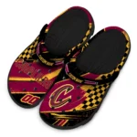 cleveland-cavaliers-clog-personalized-checkered-streaks-wine-black-best-selling.webp