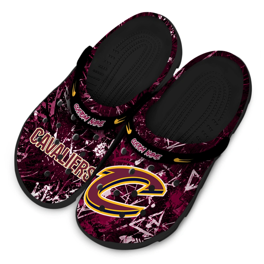 cleveland-cavaliers-clog-personalized-graffiti-burst-wine-black-latest-model.webp
