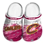 Cleveland Cavaliers Clogs - Personalized Wave Swirl Wine White 1 cleveland-cavaliers-clog-personalized-wave-swirl-wine-white-best-selling.webp