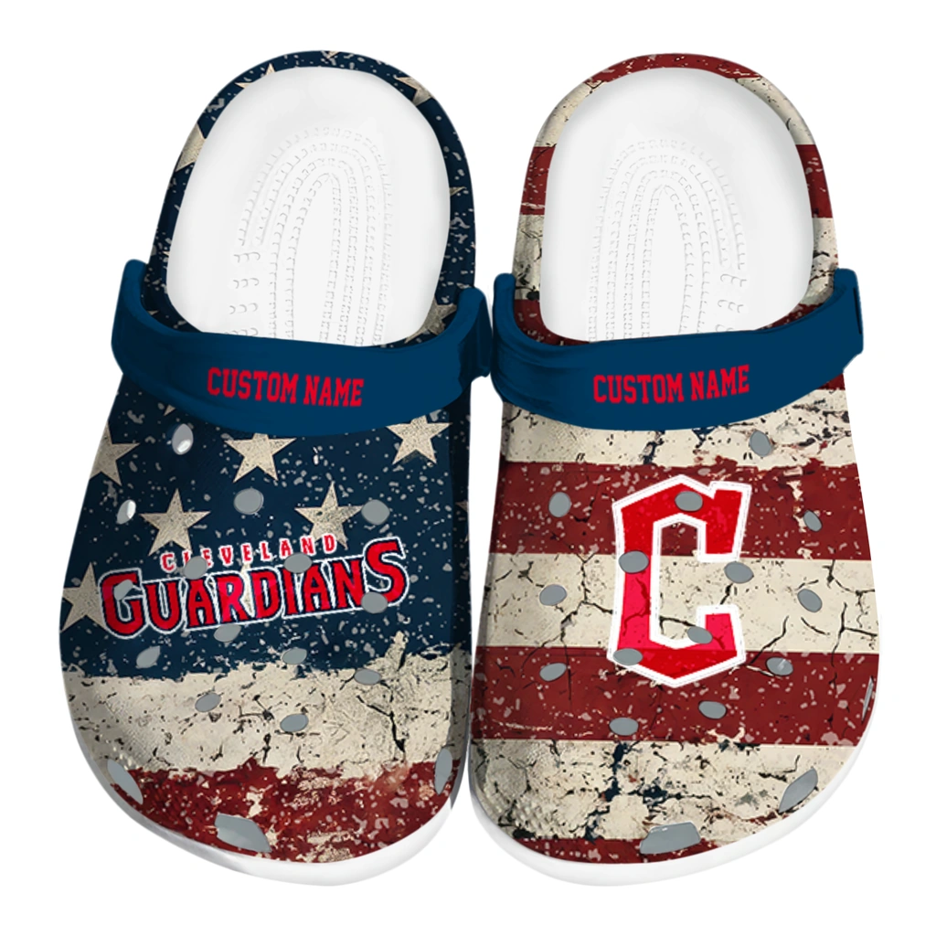 cleveland-guardians-clog-custom-distressed-stripes-navy-blue-red-blue-best-selling.webp cleveland guardians clog custom distressed stripes navy blue red blue best selling