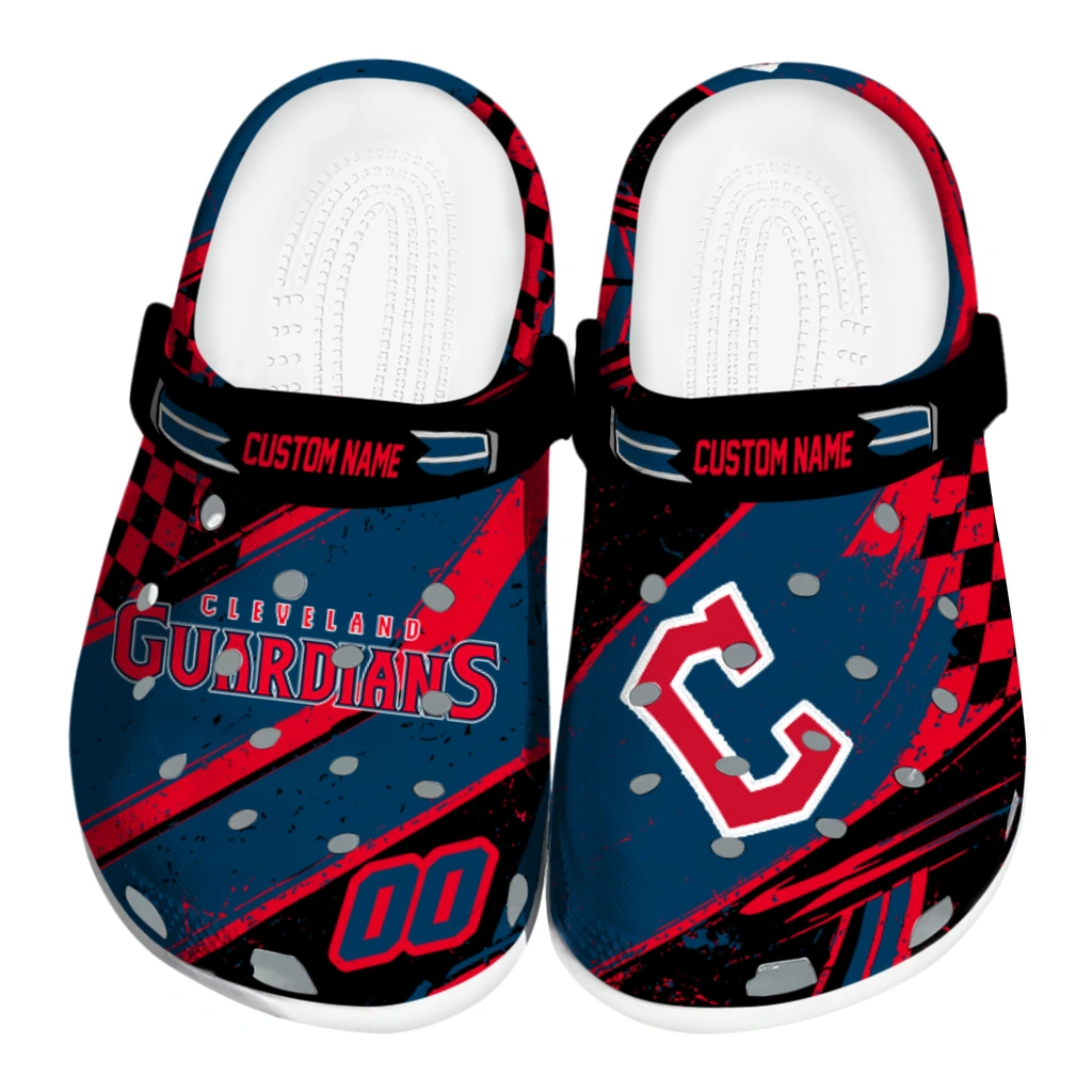 cleveland-guardians-clog-personalized-checkered-streaks-navy-blue-black-best-selling.webp cleveland guardians clog personalized checkered streaks navy blue black best selling