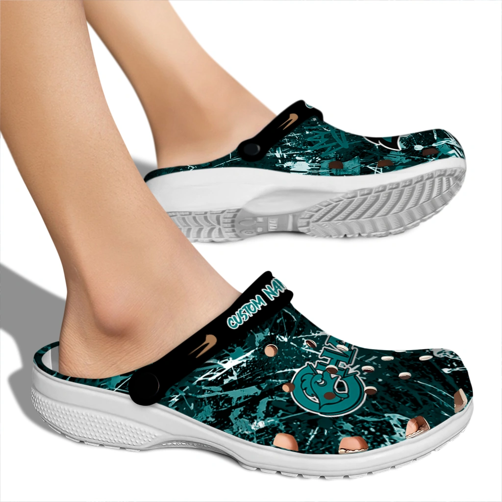 coastal-carolina-chanticleers-clog-custom-graffiti-burst-green-black-fashion-forward.webp
