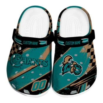 Coastal Carolina Chanticleers Clogs - Customized Circuit Geometry Green Black