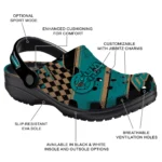 Coastal Carolina Chanticleers Clogs – Customized Circuit Geometry Green Black 1