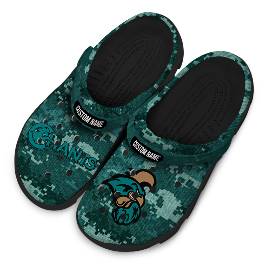 coastal-carolina-chanticleers-clog-customized-digital-camo-green-latest-model.webp