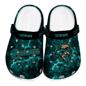 Coastal Carolina Chanticleers Clogs - Personalized Cracked Energy Green Black