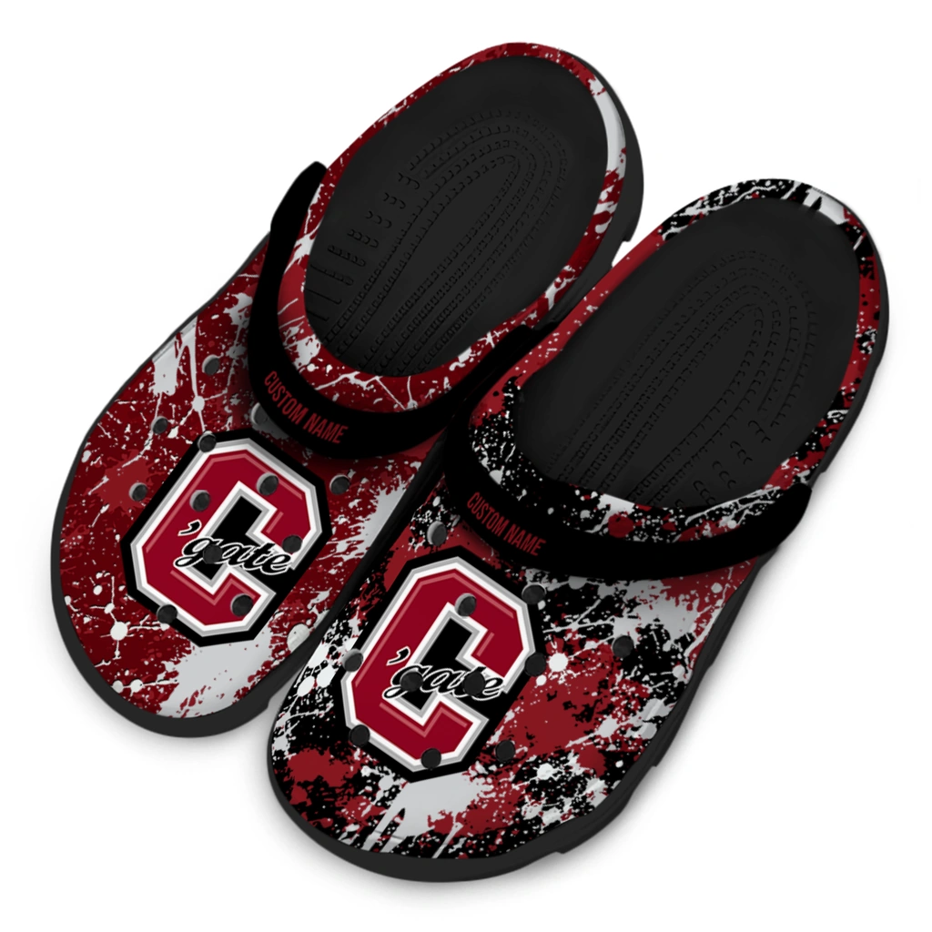 colgate-raiders-clog-custom-splatter-splash-maroon-black-latest-model.webp