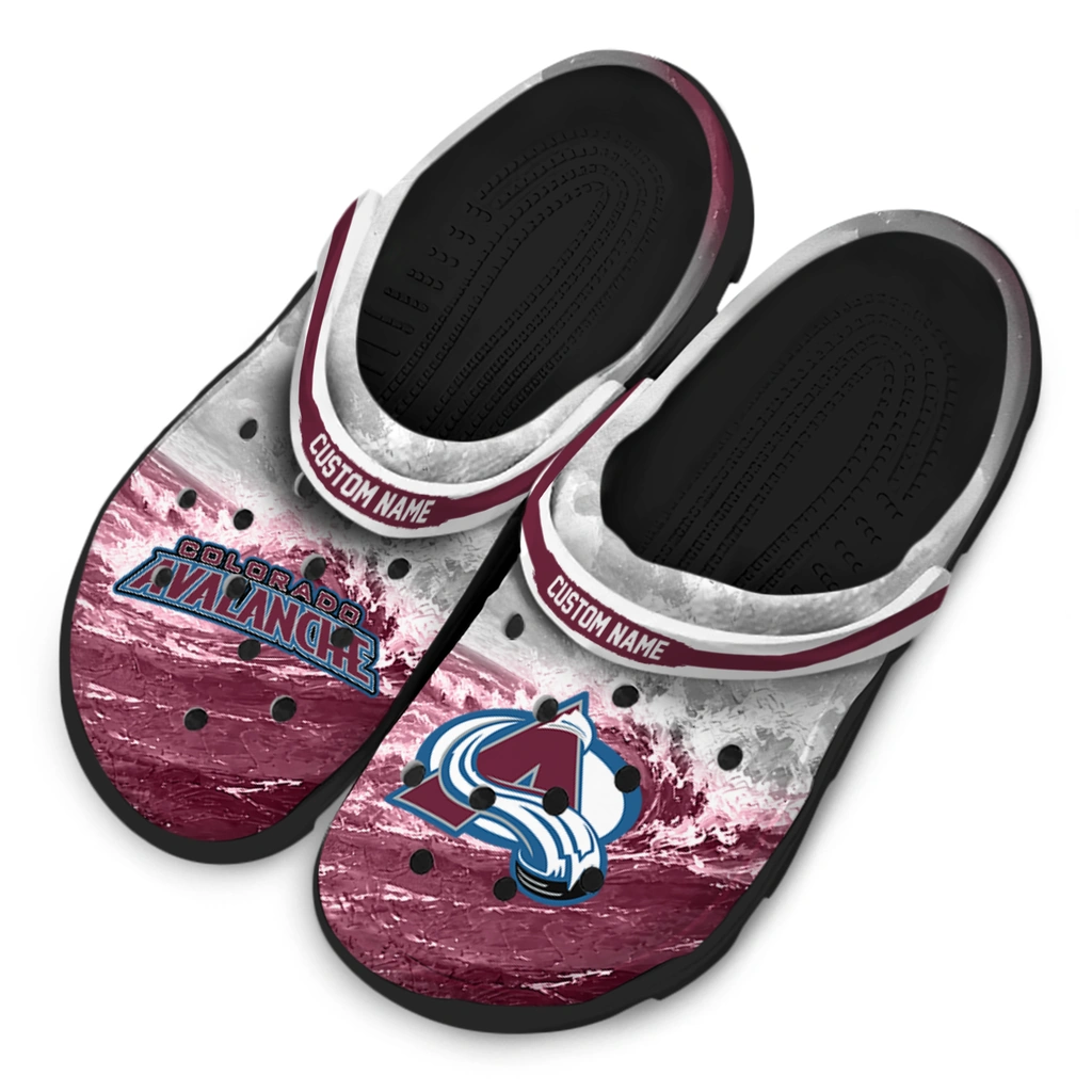 colorado-avalanche-clog-customized-wave-swirl-burgundy-white-latest-model.webp