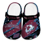 Colorado Avalanche Clogs - Personalized Circuit Geometry Burgundy Black 1 Colorado Avalanche Clogs – Personalized Circuit Geometry Burgundy Black 1
