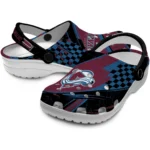 Colorado Avalanche Clogs – Personalized Circuit Geometry Burgundy Black 1