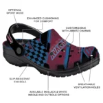 Colorado Avalanche Clogs – Personalized Circuit Geometry Burgundy Black 1
