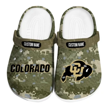 Colorado Buffaloes Clogs - Custom Digital Camo Gold