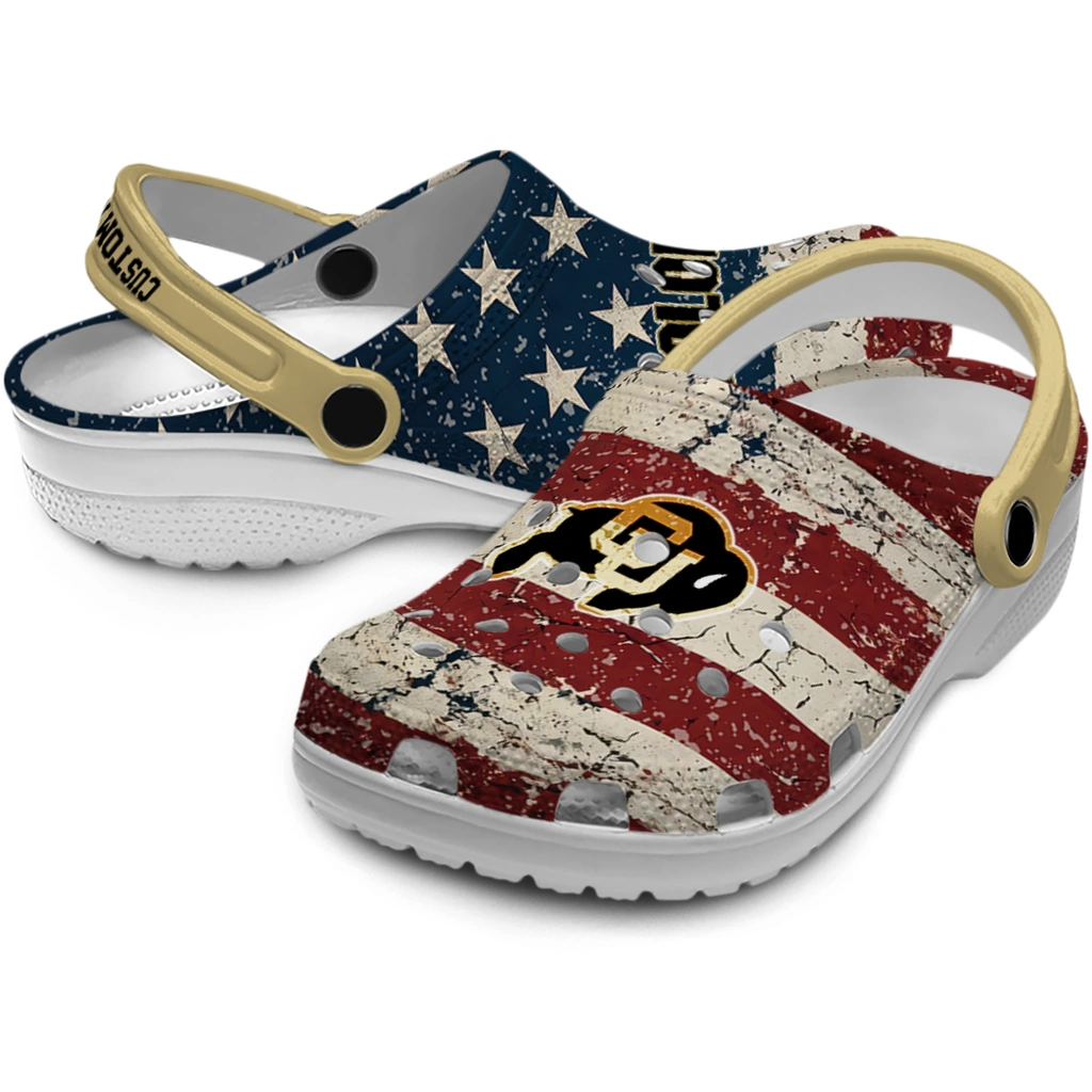 colorado-buffaloes-clog-custom-distressed-stripes-gold-red-blue-high-quality.webp