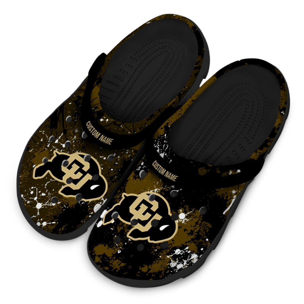 colorado-buffaloes-clog-customized-splatter-splash-gold-black-latest-model.webp