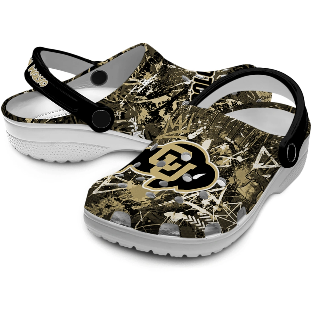 colorado-buffaloes-clog-personalized-graffiti-burst-gold-black-high-quality.webp