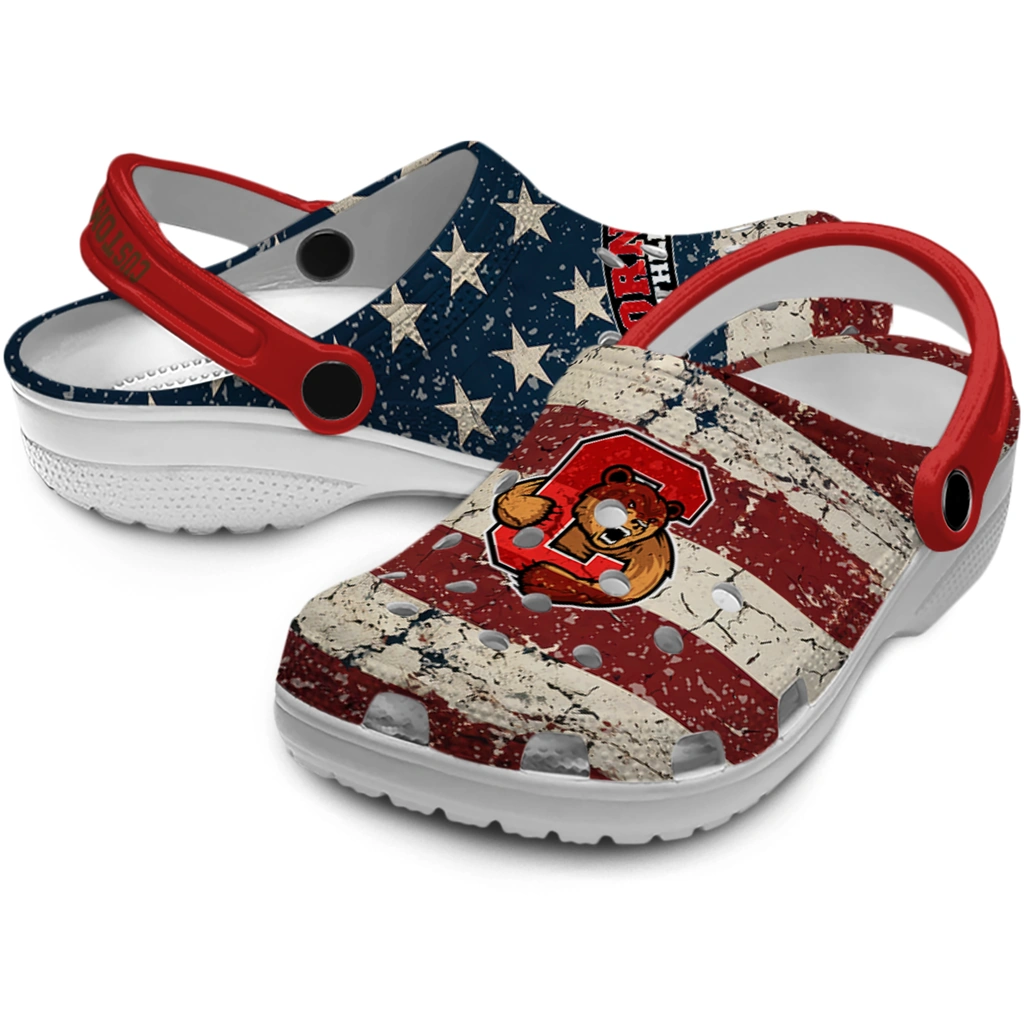 cornell-big-red-clog-custom-distressed-stripes-red-blue-high-quality.webp