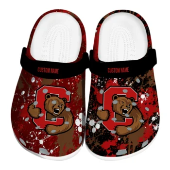 Cornell Big Red Clogs - Customized Splatter Splash Red Black