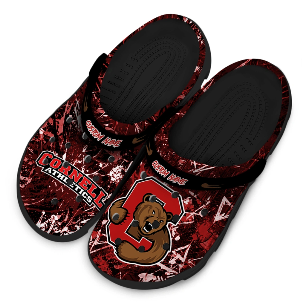 cornell-big-red-clog-personalized-graffiti-burst-red-black-latest-model.webp