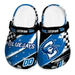 Creighton Bluejays Clogs - Customized Checkered Streaks Blue Black 1 creighton-bluejays-clog-customized-checkered-streaks-blue-black-best-selling.webp