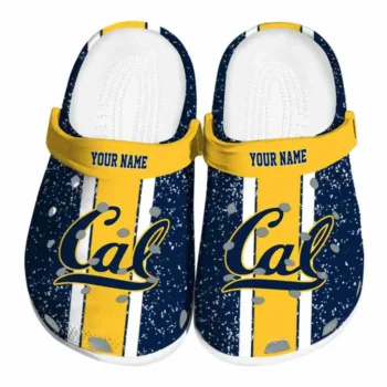 Custom California Golden Bears Clogs Vertical Stripes Best Selling