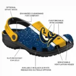 Custom California Golden Bears Clogs Vertical Stripes Best Selling