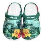 Custom Georgia Tech Yellow Jackets Clogs Tropical Vibes Best Selling