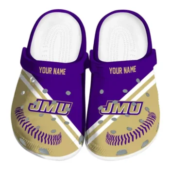 Custom James Madison Dukes Clogs Baseball Motif Best Selling
