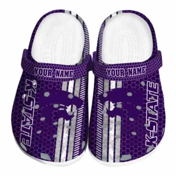 Custom Kansas State Wildcats Clogs Contrasting Stripes Best Selling