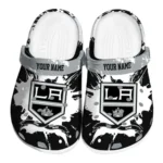 Custom Los Angeles Kings Clogs Splatter Pattern Best Selling