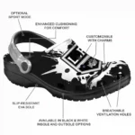 Custom Los Angeles Kings Clogs Splatter Pattern Best Selling