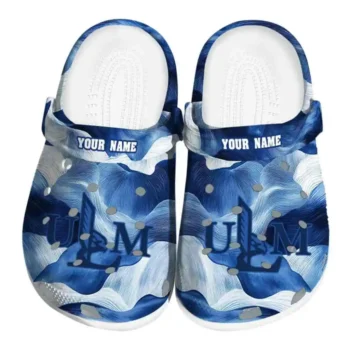 Custom Louisiana Monroe Warhawks Clogs Ocean Waves Best Selling