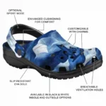 Custom Louisiana Monroe Warhawks Clogs Ocean Waves Best Selling