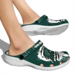 Custom Michigan State Spartans Clogs Splash Motif Background Best Selling