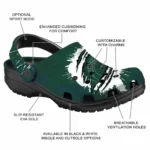 Custom Michigan State Spartans Clogs Splash Motif Background Best Selling